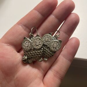 Spotted Owl Dangle Earrings